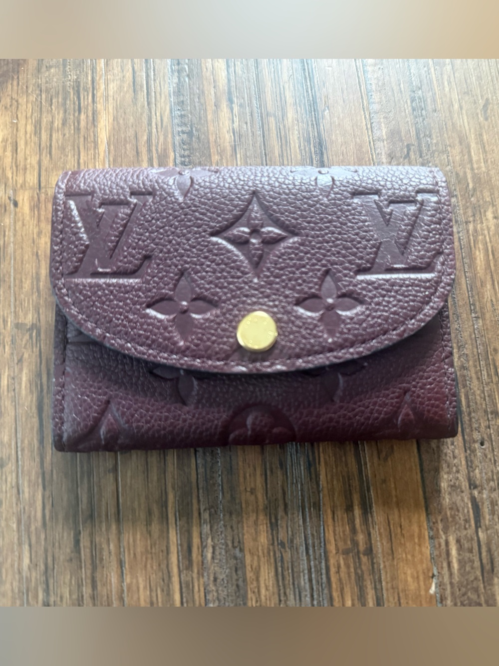 New Louis Vuitton Rosalie Coin Purse in Empreinte Leather - Grenat Red SLG